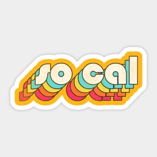 So Cal / Retro California Typography Design Sticker